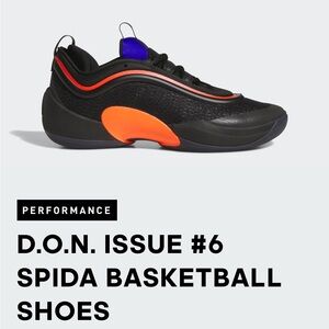 Adidas D.O.N. #6 Spida Bite basketball. Black,Solar Red, Lucid Blue Men’s Size 7